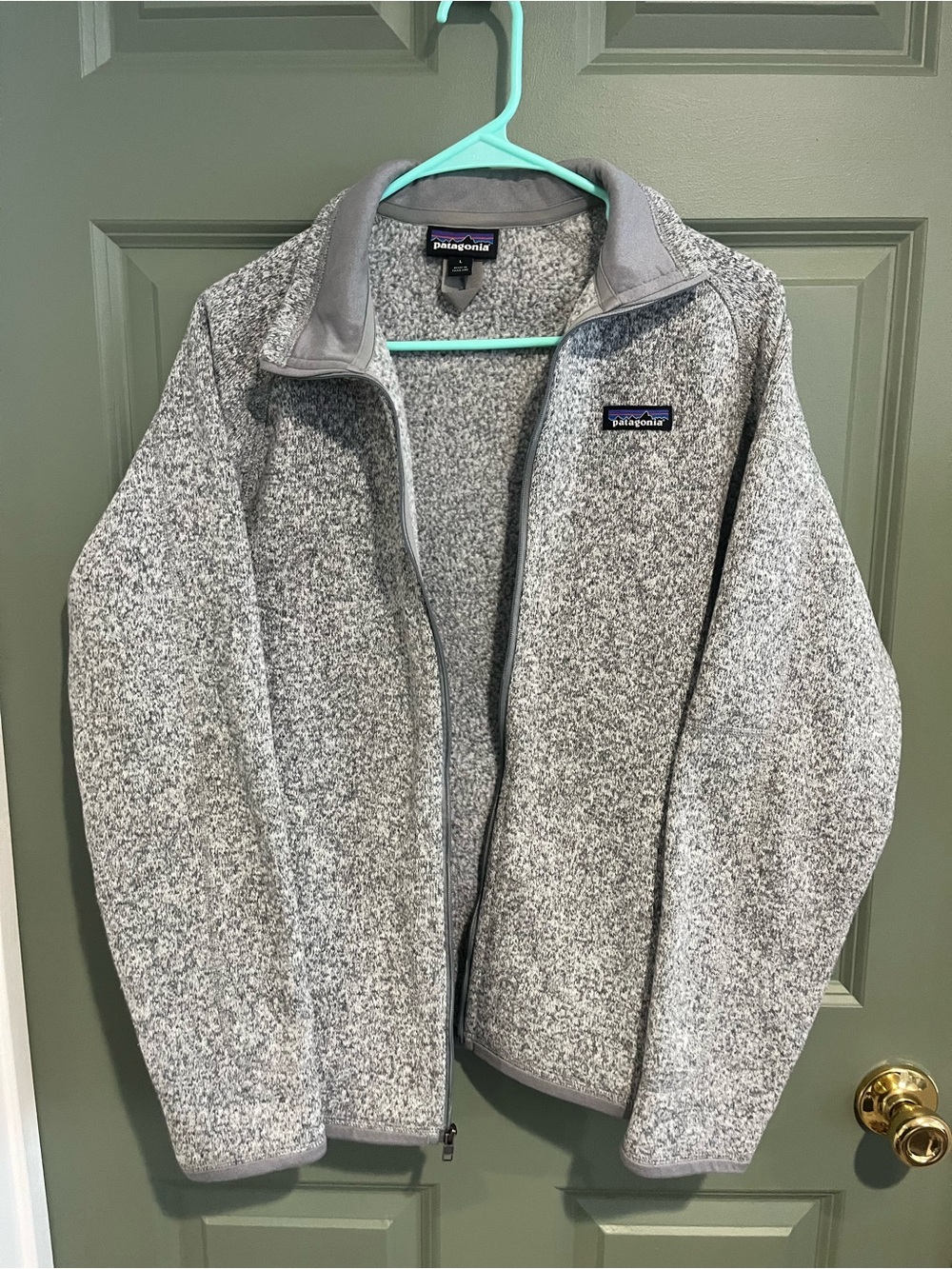 Patagonia Kids Gray Heather Full-Zip Fleece Jacket